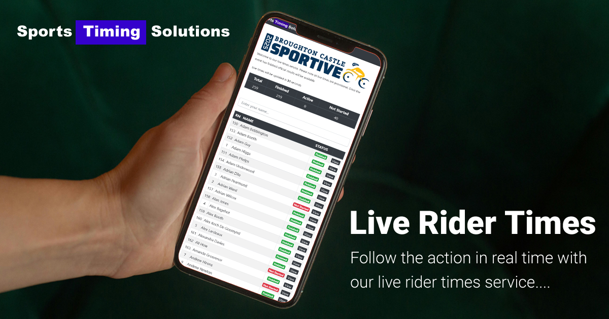 Cycle Sportive Live Rider Times