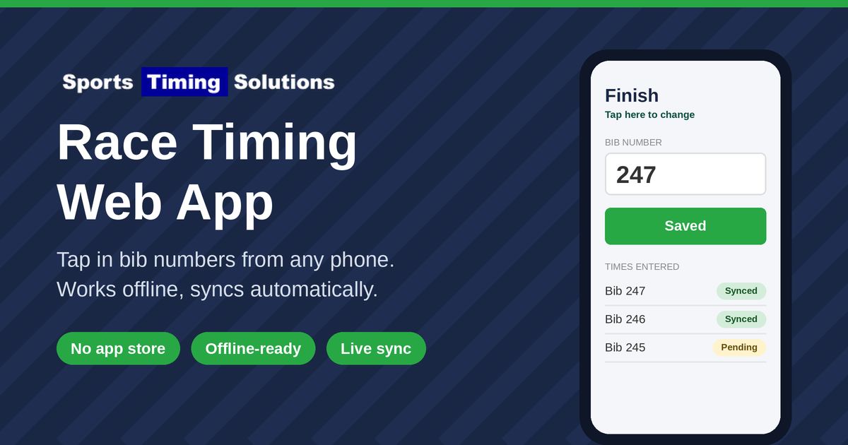 Phone-Based Race Timing for Smaller Events | STS